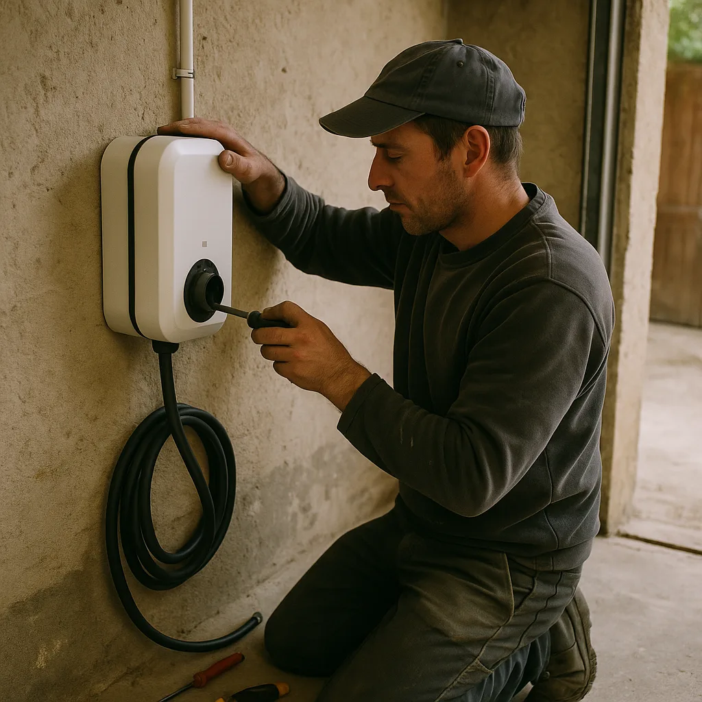 Illustration — Installation d'une borne de recharge