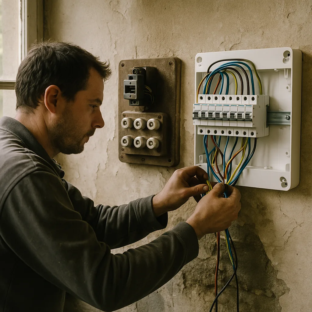 Illustration — Remplacement d'un tableau électrique vétuste