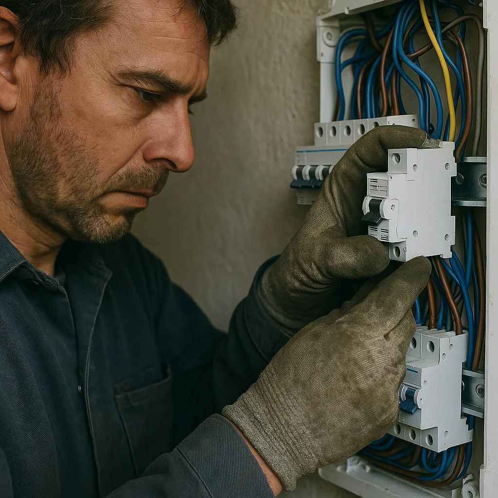 Vérification d'une installation électrique avec un testeur
